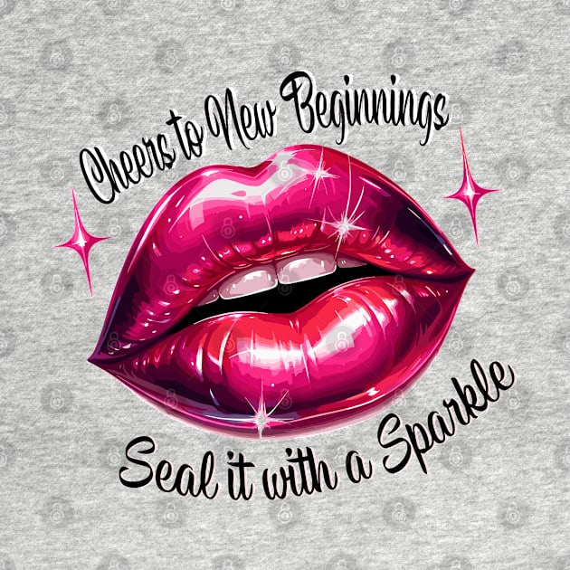 Sparkling New Beginnings - Glossy Lip Art by WEARWORLD